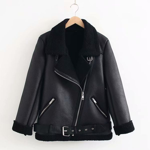 mujer ropa de autumn winter style europa womens leather lamb keep warm coat thick lapel belt vxng, Black
mujer ropa de autumn winter style europa womens leather lamb keep warm coat thick lapel belt vxng, Black