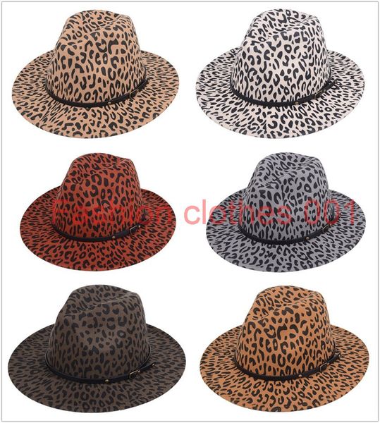 new leopard print jazz hat fashion felt hat men women flat brim wide brim hat couple hats panama caps 6 colors, Blue;gray
new leopard print jazz hat fashion felt hat men women flat brim wide brim hat couple hats panama caps 6 colors, Blue;gray