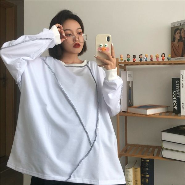 qkrfj fire autumn new style female super version sweater students loose fashion sweater korean 2020 long sleeve women cfrrf, White
qkrfj fire autumn new style female super version sweater students loose fashion sweater korean 2020 long sleeve women cfrrf, White