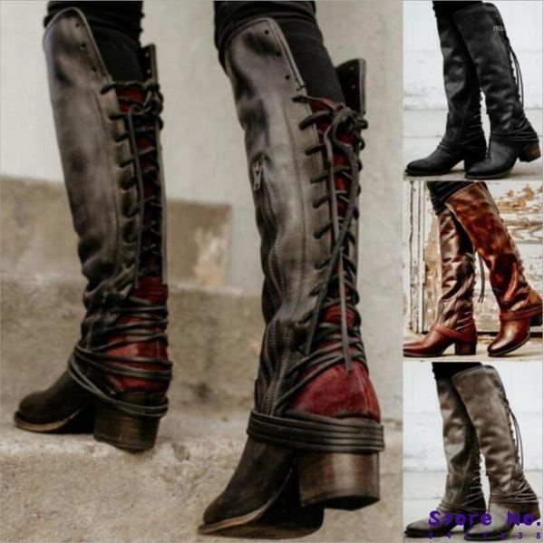 sapato feminino women boots knee high vintage pu leather shoes woman cross-tied lace up gladiator booties girls chaussure ta00661, Black
sapato feminino women boots knee high vintage pu leather shoes woman cross-tied lace up gladiator booties girls chaussure ta00661, Black
