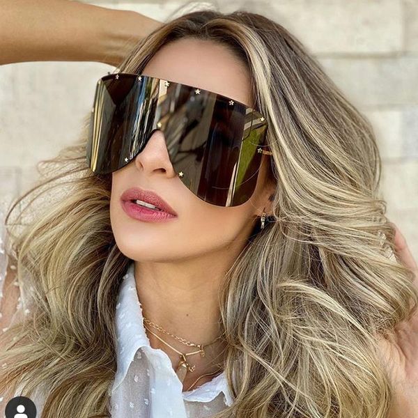 sunglasses super big frame one piece for women vintage star sun glasses female oversized windproof shield shades, White;black
sunglasses super big frame one piece for women vintage star sun glasses female oversized windproof shield shades, White;black