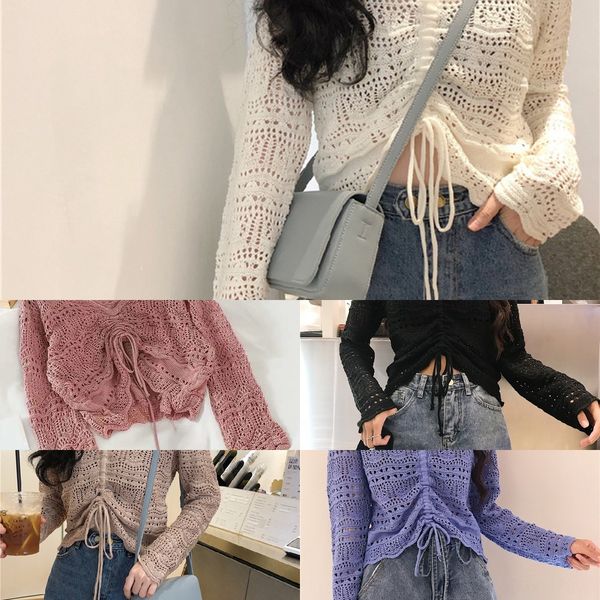 2019 новый трикотаж свитер вязаного sweaterv-образный вырез выдолбленной блузы шнурка корейской версии небольших свежий темперамент свитер к, White;black
2019 новый трикотаж свитер вязаного sweaterv-образный вырез выдолбленной блузы шнурка корейской версии небольших свежий темперамент свитер к, White;black