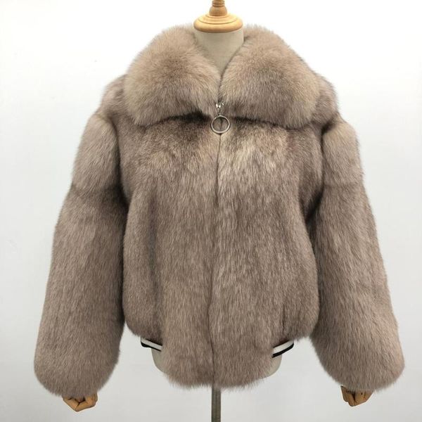 women's fur & faux winter natural jacket warm fluffy cropped real coat women furry turn down collar zipper overcoat, Black
women's fur & faux winter natural jacket warm fluffy cropped real coat women furry turn down collar zipper overcoat, Black