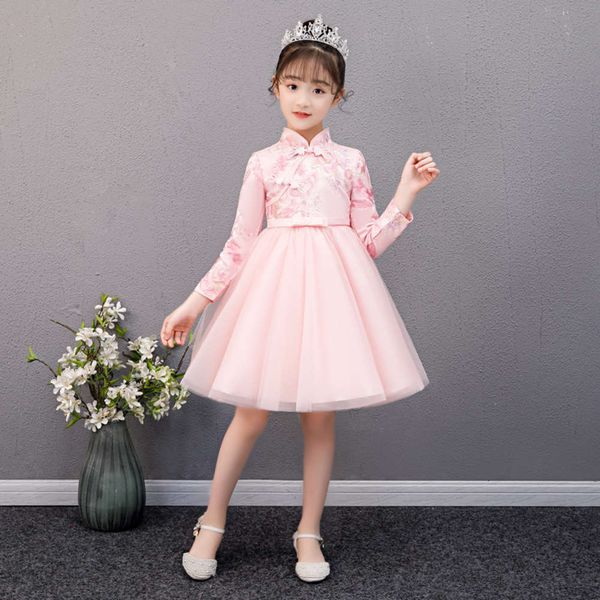 and girls' princs 2020 autumn spring children's foreign sle tang qipao skirt little girl's long sve drs, Red;yellow
and girls' princs 2020 autumn spring children's foreign sle tang qipao skirt little girl's long sve drs, Red;yellow