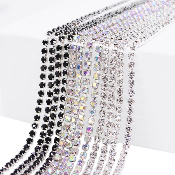 1m sew on crystal chain silver base dense claw glass rhinestone trim diy garment headdress dress accessories
1m sew on crystal chain silver base dense claw glass rhinestone trim diy garment headdress dress accessories