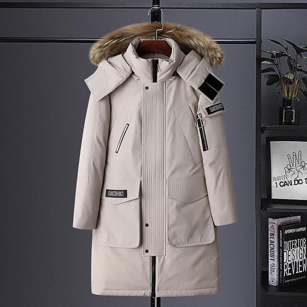 men's down & parkas puffer jacket winter long warm men coat big pocket with hood white duck solid color thicken male snowing overcoat, Black
men's down & parkas puffer jacket winter long warm men coat big pocket with hood white duck solid color thicken male snowing overcoat, Black