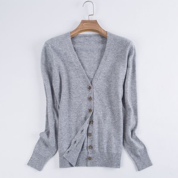 star buckle 100% cashmere women's thin coat short autumn v-neck long-sleeved sweater women coat 2020 women, White;black
star buckle 100% cashmere women's thin coat short autumn v-neck long-sleeved sweater women coat 2020 women, White;black