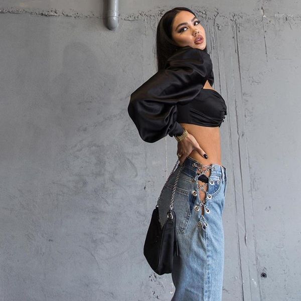 women's pants & capris casual high-waist straight women's trousers hollow chain pockets women 2021 trend and fashion all-match fem, Black;white
women's pants & capris casual high-waist straight women's trousers hollow chain pockets women 2021 trend and fashion all-match fem, Black;white