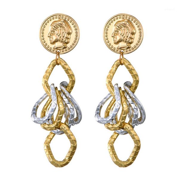 dangle & chandelier 2021 vintage metal coin drop earrings for women statement gold sliver color circle link long fashion jewelry1, Silver
dangle & chandelier 2021 vintage metal coin drop earrings for women statement gold sliver color circle link long fashion jewelry1, Silver