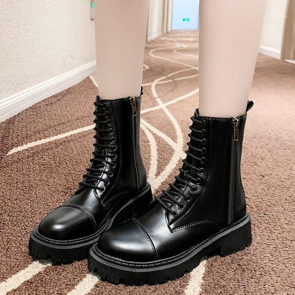 boots rimocy white black pu leather ankle women autumn winter round toe lace up shoes woman fashion motorcycle platform botas a61
boots rimocy white black pu leather ankle women autumn winter round toe lace up shoes woman fashion motorcycle platform botas a61
