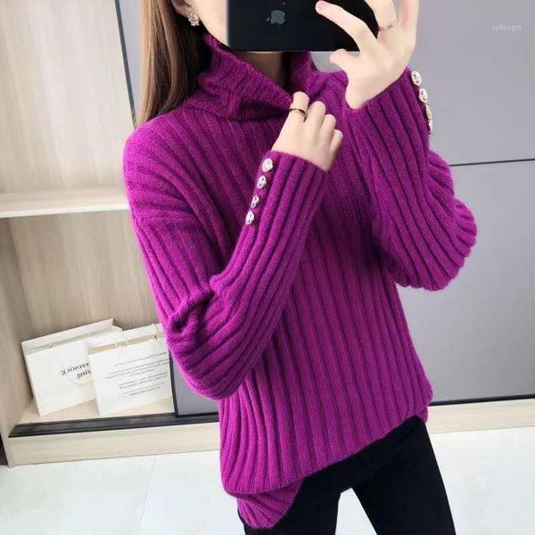 korean sweater women turtleneck ladies pullovers solid stretch striped knit purple fall winter 2020 clothes1, White;black
korean sweater women turtleneck ladies pullovers solid stretch striped knit purple fall winter 2020 clothes1, White;black