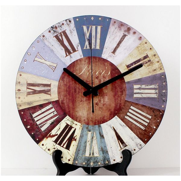 оптовая 12 '' винтаж франция париж красочный французский страна тосканский стиль настольный смотреть более тихий домашний декор настольный ч