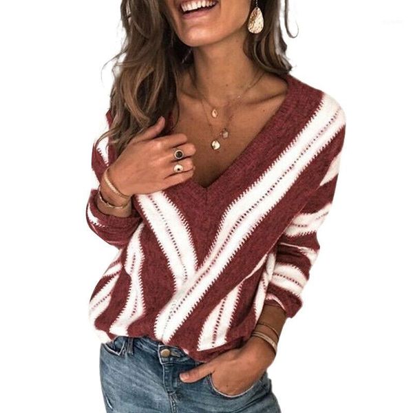 winter autumn women pullovers sweaters v neck loose casual 2020 new fashion long sleeve knit clothes striped female s-xl1, White;black
winter autumn women pullovers sweaters v neck loose casual 2020 new fashion long sleeve knit clothes striped female s-xl1, White;black