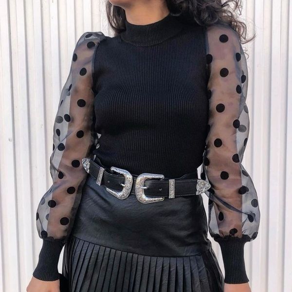 fashion ribbed knitted women's blouses mesh dot long puff sleeve blusas solid lady vintage shirts autumn women lx219 y200402, White
fashion ribbed knitted women's blouses mesh dot long puff sleeve blusas solid lady vintage shirts autumn women lx219 y200402, White