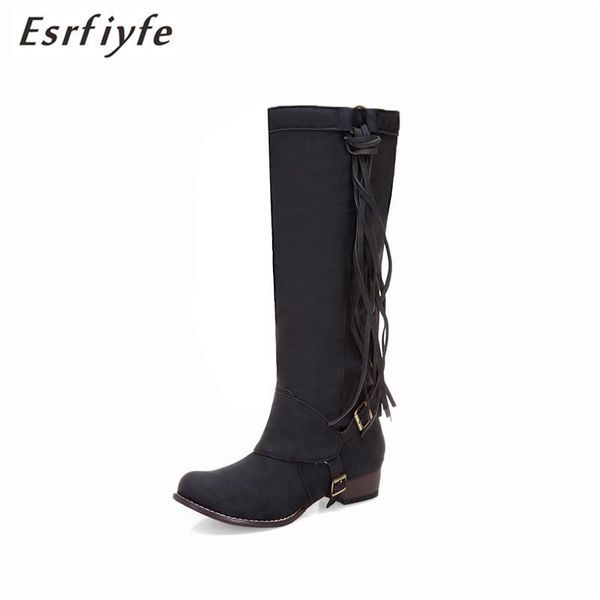 boots esrfiyfe fashion large size 34-48 autumn winter women knee high lace up shoes round toe low heel woman, Black
boots esrfiyfe fashion large size 34-48 autumn winter women knee high lace up shoes round toe low heel woman, Black