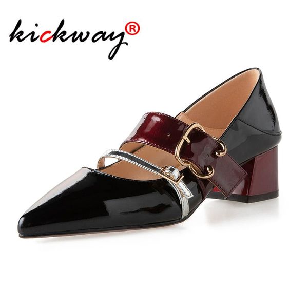 women pumps pointed toe patchwork thick square medium heel buckle lolita shoes ankle strap party platform shoes big size 34-40, Black
women pumps pointed toe patchwork thick square medium heel buckle lolita shoes ankle strap party platform shoes big size 34-40, Black