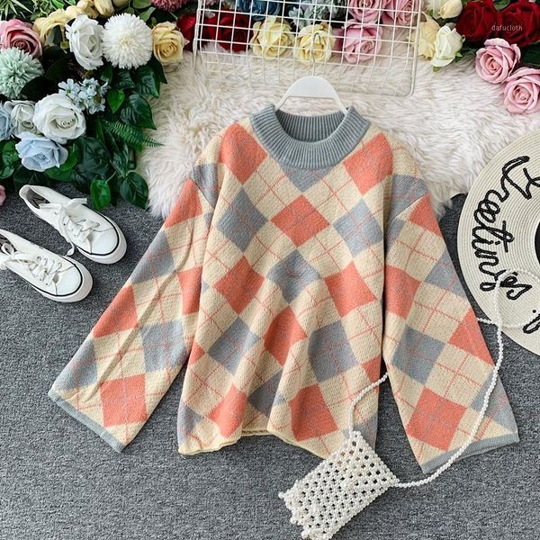 2019 new fashion women's plaid thick knitted autumn and winter sweater christmas sweater1, White;black
2019 new fashion women's plaid thick knitted autumn and winter sweater christmas sweater1, White;black