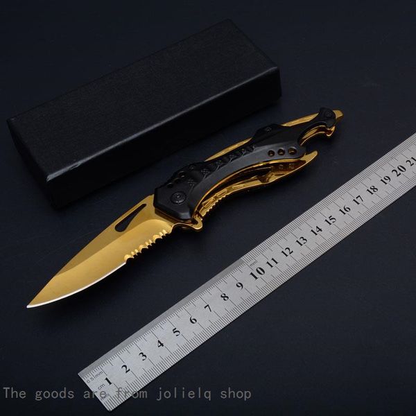 tactical knife serration blade 2018 gold folding new aluminum handle outdoor camping hunting survival pocket utility tools qynf +mmha
tactical knife serration blade 2018 gold folding new aluminum handle outdoor camping hunting survival pocket utility tools qynf +mmha