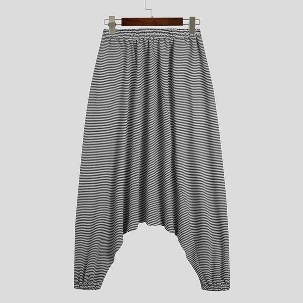 incerun striped men drop crotch pants streetwear pockets joggers elastic waist wide leg trousers loose casual harem pants s-5xl, Black
incerun striped men drop crotch pants streetwear pockets joggers elastic waist wide leg trousers loose casual harem pants s-5xl, Black
