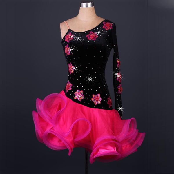 shiny rhinestones latin dance dress women soft velvet embroidered latin dance competition swing skirt ballroom dresses juniors, Black;red
shiny rhinestones latin dance dress women soft velvet embroidered latin dance competition swing skirt ballroom dresses juniors, Black;red