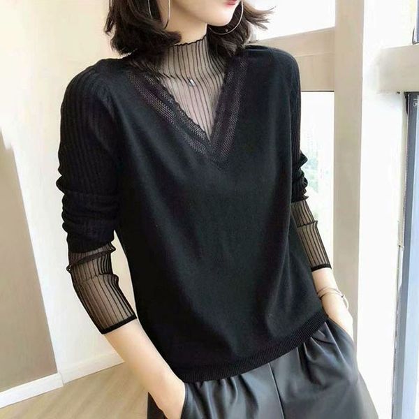 ashley spring and autumn wool woolnew cut out mesh stitched half high collar bottom shirt long sleeve knitting wool sweater women p1a0c p1a0, White;black
ashley spring and autumn wool woolnew cut out mesh stitched half high collar bottom shirt long sleeve knitting wool sweater women p1a0c p1a0, White;black