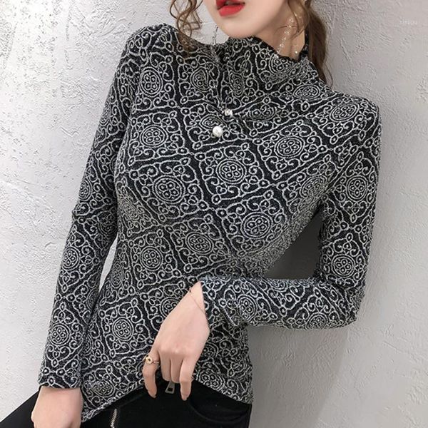 vintage turtleneck t-shirt 2020 spring bottoming shirt womens long sleeve t shirt women mesh plus size tshirt elegant 1, White
vintage turtleneck t-shirt 2020 spring bottoming shirt womens long sleeve t shirt women mesh plus size tshirt elegant 1, White