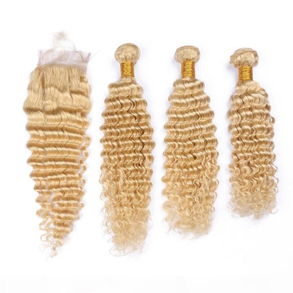 #613 blonde brazilian virgin hair wefts with closure deep wave wavy bleach blonde human hair weaves 3 bundles with lace front closure 4x4, Black;brown
#613 blonde brazilian virgin hair wefts with closure deep wave wavy bleach blonde human hair weaves 3 bundles with lace front closure 4x4, Black;brown