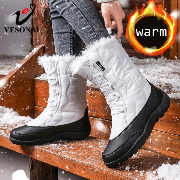 2020 waterproof mid-calf winter women snow boots women's shoes for woman booties warm fur plush velvet russia big size 41 42 q1104, Black
2020 waterproof mid-calf winter women snow boots women's shoes for woman booties warm fur plush velvet russia big size 41 42 q1104, Black