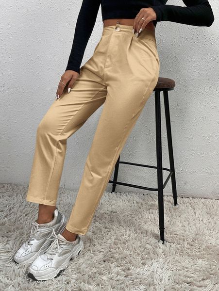 petite solid fold pleated pants g1se#, Black;white
petite solid fold pleated pants g1se#, Black;white