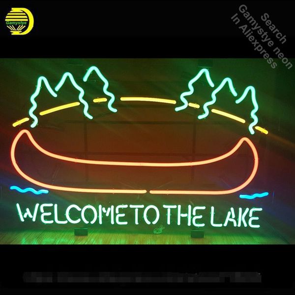 welcome to the lake neon sign neon bulb light sign glass tube handcraft commercial iconic neon light bright color characteri
welcome to the lake neon sign neon bulb light sign glass tube handcraft commercial iconic neon light bright color characteri