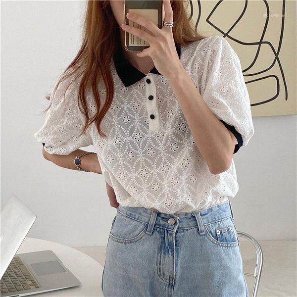 women's blouses & shirts women 2021 color-hit korean embroidery sweet vintage puff sleeves retro lady chic shirts1, White
women's blouses & shirts women 2021 color-hit korean embroidery sweet vintage puff sleeves retro lady chic shirts1, White