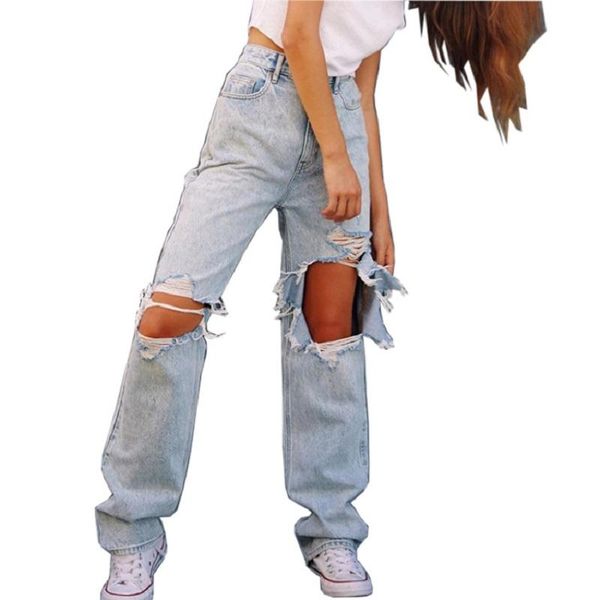 spodnie z wysokim stanem new jean large ripped high waisted jeans hole jean taille haute wide leg damen jeans woman trousers, Blue
spodnie z wysokim stanem new jean large ripped high waisted jeans hole jean taille haute wide leg damen jeans woman trousers, Blue