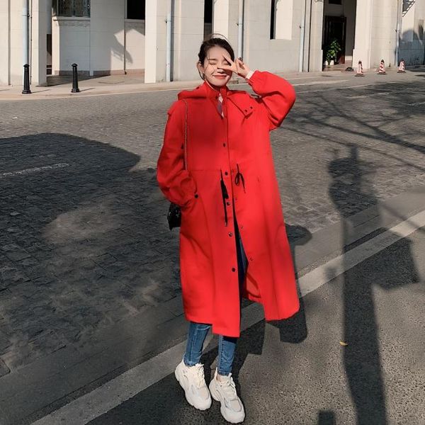 popular fashion comfortable chic cute loose over knee long coat women casual single-breasted hoodie trendy trench coat for women, Tan;black
popular fashion comfortable chic cute loose over knee long coat women casual single-breasted hoodie trendy trench coat for women, Tan;black