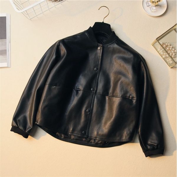 2021 new spring from false women loose short motorcyclist high-quality jackets of the female motor leather jacket f1c6, Black
2021 new spring from false women loose short motorcyclist high-quality jackets of the female motor leather jacket f1c6, Black