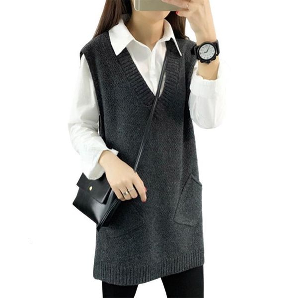 women wool vest sweater long pullover 2021 spring new women korean sleeveless jumper long sweaters coat clothing vestidos mmy068, White;black
women wool vest sweater long pullover 2021 spring new women korean sleeveless jumper long sweaters coat clothing vestidos mmy068, White;black