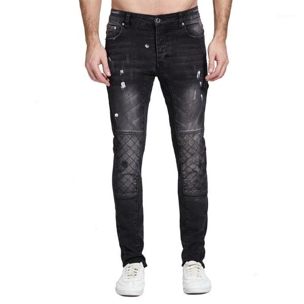 men jeans black biker jeans fashion design motocycle strech for men h01121, Blue
men jeans black biker jeans fashion design motocycle strech for men h01121, Blue