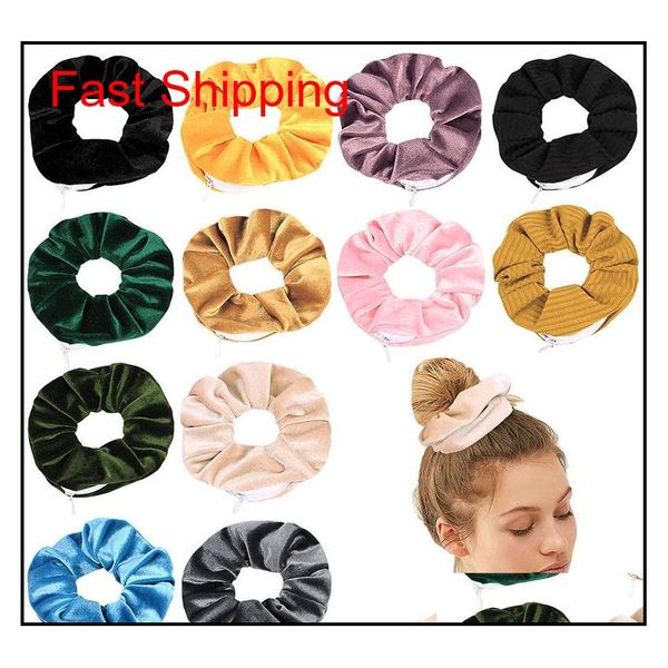 2020 new zipper velvet scrunchie women girls elastic hair rubber bands accessories tie hair rope ring holder headwear headdress 3pq5l, Silver
2020 new zipper velvet scrunchie women girls elastic hair rubber bands accessories tie hair rope ring holder headwear headdress 3pq5l, Silver