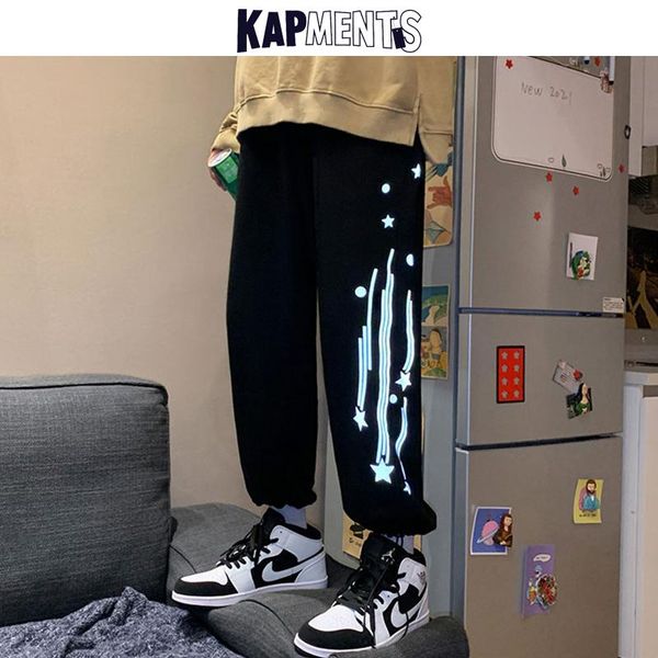 kapments men japanese streetwear reflective sweatpants 2021 spring mens fashion graphic pants black joggers man hip hop trousers
kapments men japanese streetwear reflective sweatpants 2021 spring mens fashion graphic pants black joggers man hip hop trousers