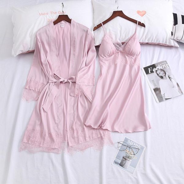 pink solid kimono robe gown suit v-neck backless lace trim nightdress set women casual home dress rayon sleepwear, Black;red
pink solid kimono robe gown suit v-neck backless lace trim nightdress set women casual home dress rayon sleepwear, Black;red