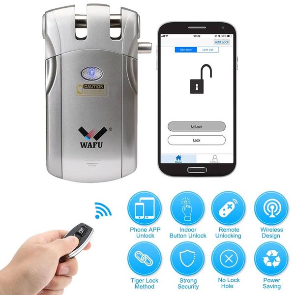 wafu 018u smart door lock invisible wireless remote controller bluetooth app unlock for indoor
wafu 018u smart door lock invisible wireless remote controller bluetooth app unlock for indoor