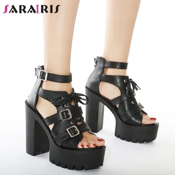 sarairis 2021 summer female street trendy sandals fashion gothic sandals women roman platform thick high heels shoes woman, Black
sarairis 2021 summer female street trendy sandals fashion gothic sandals women roman platform thick high heels shoes woman, Black