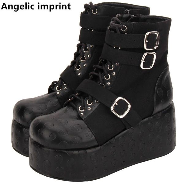 boots angelic imprint mori girl women motorcycle punk lady lolita short woman high heels pumps wedges shoes print skull 47, Black
boots angelic imprint mori girl women motorcycle punk lady lolita short woman high heels pumps wedges shoes print skull 47, Black