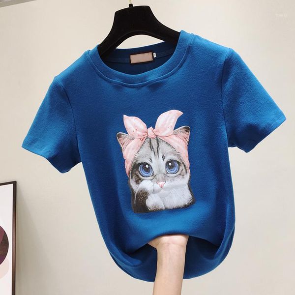 women's t-shirt short sleeve cartoon cat women's t-shirts female slim summer fashion casual black tshirt 2021 style1, White
women's t-shirt short sleeve cartoon cat women's t-shirts female slim summer fashion casual black tshirt 2021 style1, White