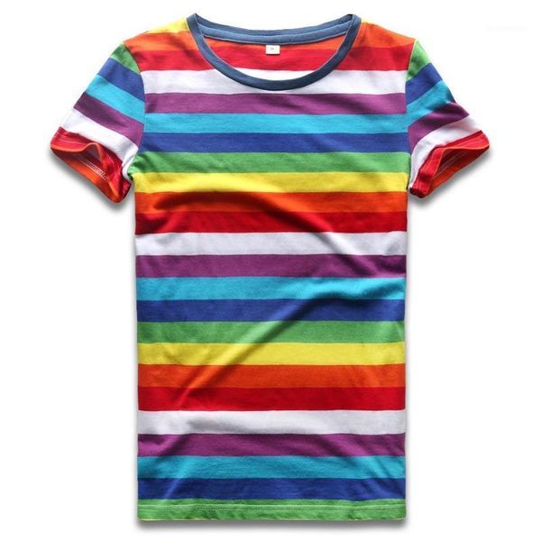 rainbow tees for women colorful stripe t shirt crew neck tshirts woman short sleeve striped, White
rainbow tees for women colorful stripe t shirt crew neck tshirts woman short sleeve striped, White