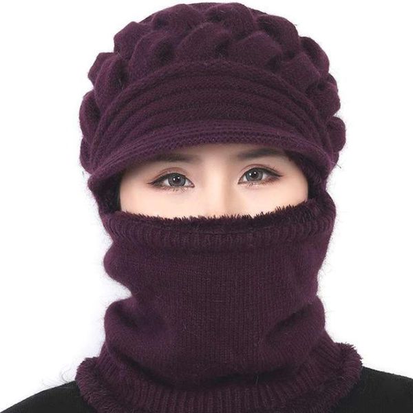 beanie/skull caps women bib beanie hat pom bobble scarf mask ear set knitted winter warm snow ski cap thicken plus velvet, Blue;gray
beanie/skull caps women bib beanie hat pom bobble scarf mask ear set knitted winter warm snow ski cap thicken plus velvet, Blue;gray