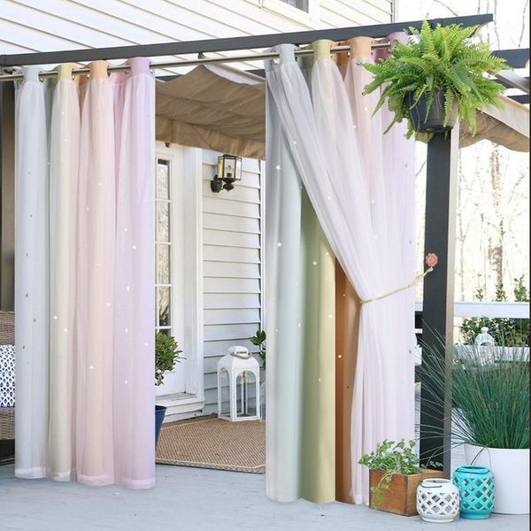 nicetown outdoor double layers curtains star waterproof grommet fashion design curtain drape for yard patio garden&beach1
nicetown outdoor double layers curtains star waterproof grommet fashion design curtain drape for yard patio garden&beach1