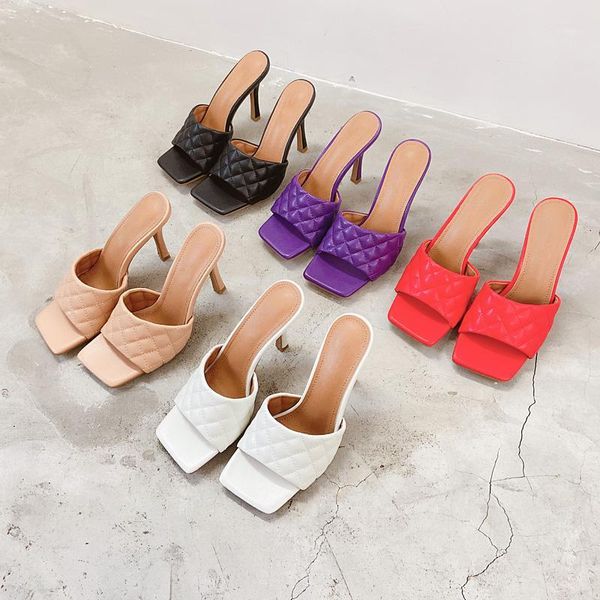 2020 design women slippers elegant square toe thin high heels 9cm slippers summer outdoor beach slides shoes1, Black
2020 design women slippers elegant square toe thin high heels 9cm slippers summer outdoor beach slides shoes1, Black