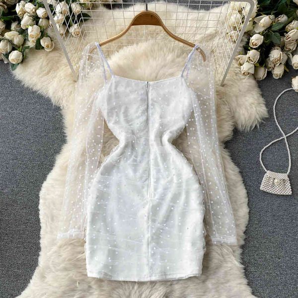 sweet female dress spring summer ins polka dot mesh square collar puff sleeves slim solid short dresses, Black;gray
sweet female dress spring summer ins polka dot mesh square collar puff sleeves slim solid short dresses, Black;gray
