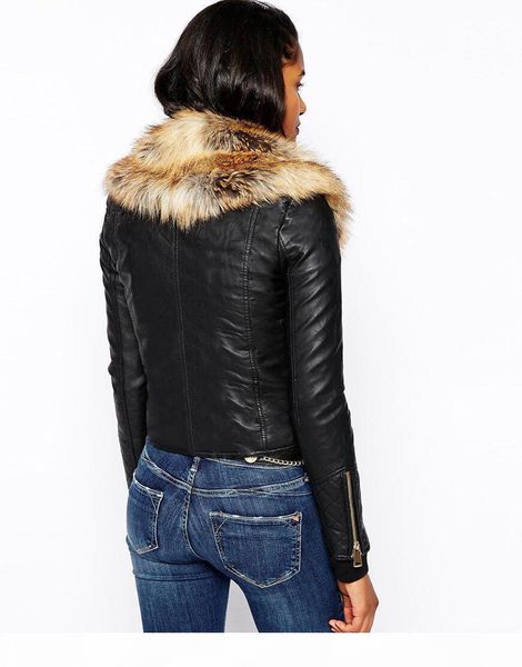 autumn fashion street women's leather jacket motorcycle pu zipper women plus size jackets ing, Black
autumn fashion street women's leather jacket motorcycle pu zipper women plus size jackets ing, Black