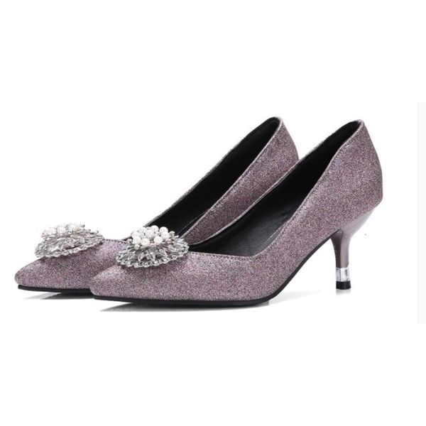 2021 send spring new style pointed end fine heel shallow mouth water drill women's single shoes rihj, Black
2021 send spring new style pointed end fine heel shallow mouth water drill women's single shoes rihj, Black
